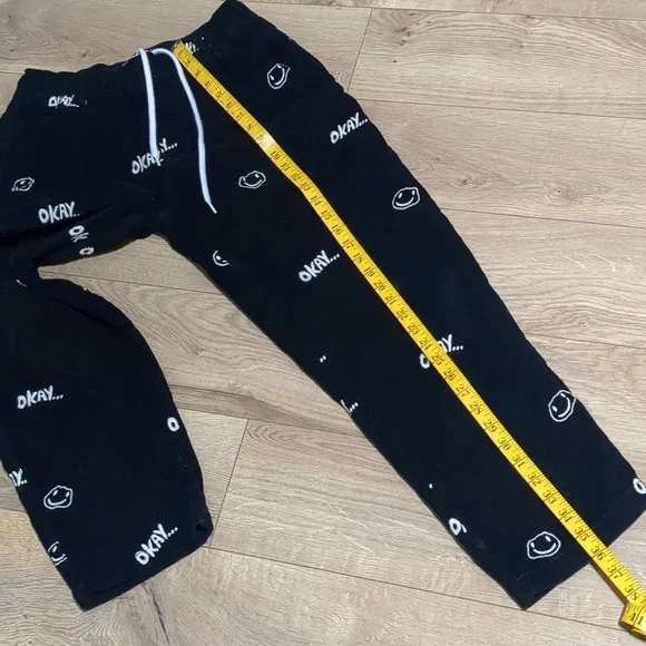 UO Smiley Faces Embroidered Corduroy Black Pants Unisex Size Small NWOT - Picture 9 of 12